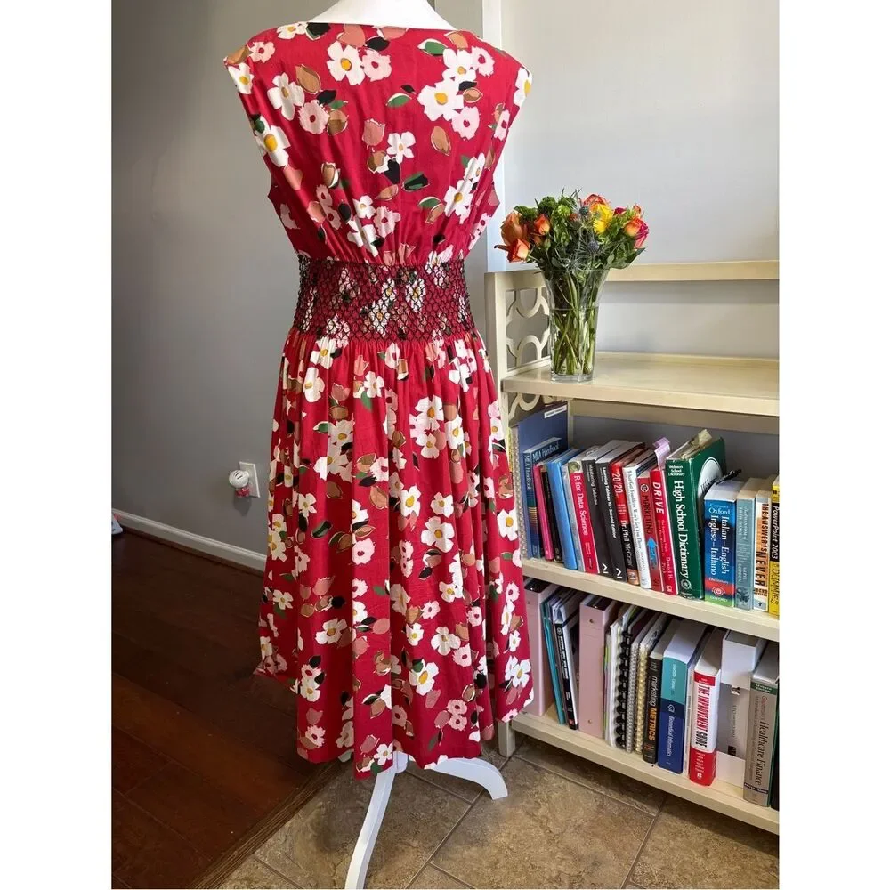 Kate Spade Botanical Garden Poplin Midi Dress - Picture 5 of 5